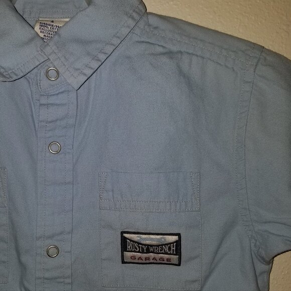 Gymboree Jack's Garage Rusty Wrench Button Front Shirt Boys 4 Mechanic Costume - Picture 2 of 5